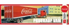 AMT Coca-Cola Model FB Beaded Panel Fruehauf Van Semi Trailer 1:25 Scale Model