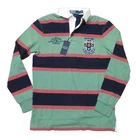 Polo Ralph Lauren Men's Haven Green Multi Stripe Classic Fit Rugby Polo Shirt
