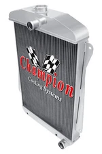 AAR 3 Row Radiator Chevy Config,16" Fan,Shroud-1941 Chevrolet Master 85 V8 Conv