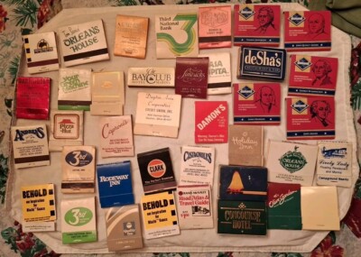 Lot of 50 Vintage Matchbooks - Pizza Hut, Diamond Presidents, BW3s, Hotels 