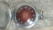 Vintage Molnija Molnia 18 Jewels USSR Russian Soviet Mechanical Pocket Watch.