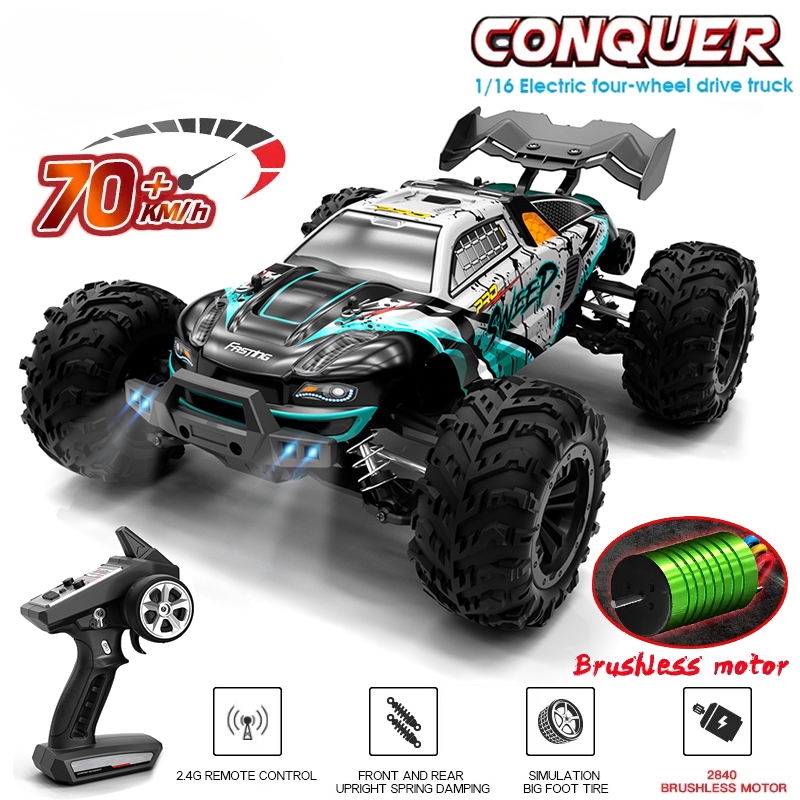 4WD RC Car with LED Remote Control Cars High Speed Drift Monster