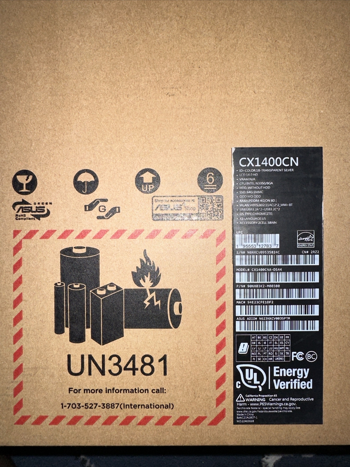 ASUS Chromebook CX1400CN 14