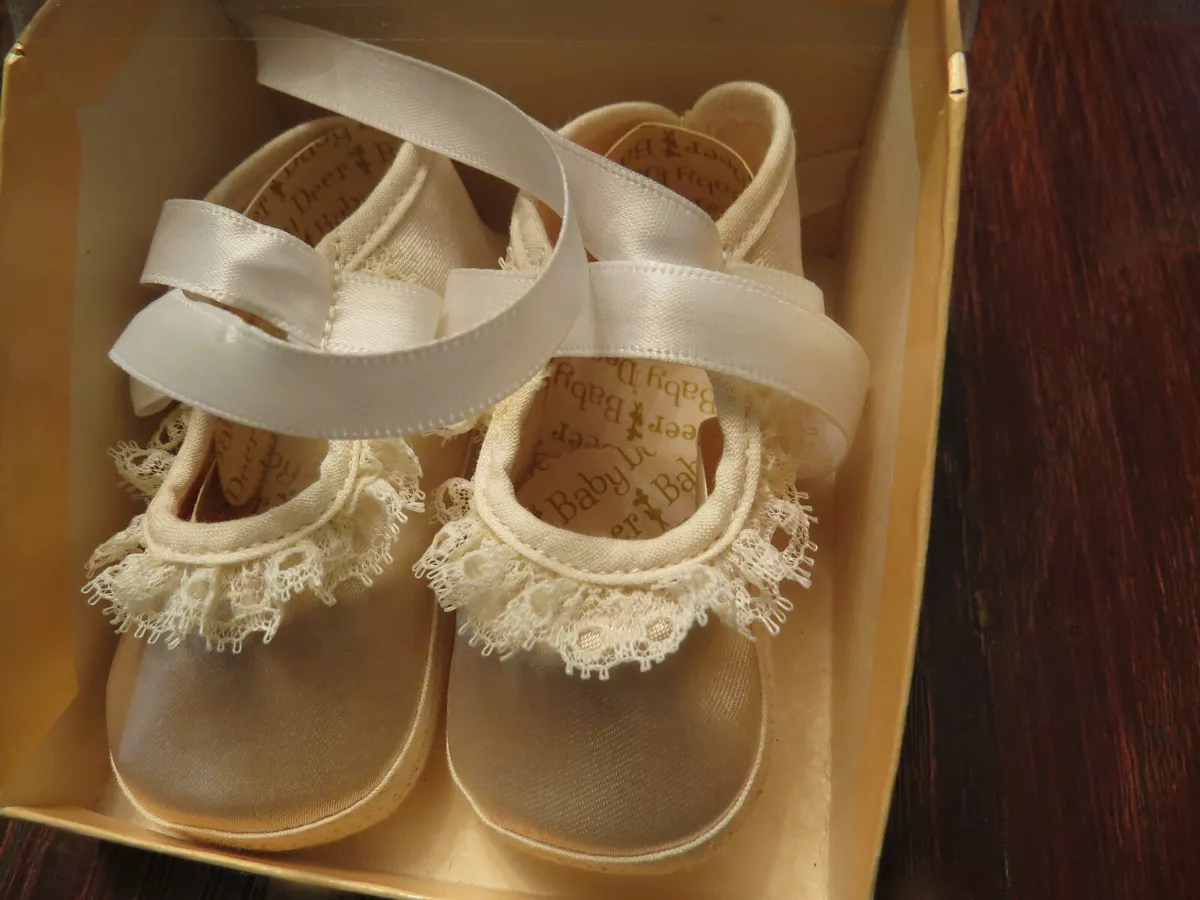 Satin christening clearance shoes