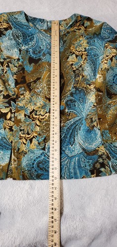 Southern Lady Bluse elastischer Rock Set Größe 16 braun blau Paisley - Bild 6 von 7