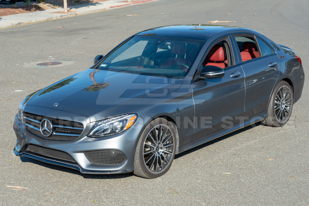 For 1518 W205 CClass AMG Sport CARBON FIBER Front Bumper Lower Lip