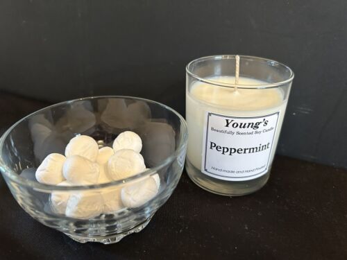 Peppermint Soy Candle 20cl Beautifully Scented Hand Poured And Hand Made - Picture 1 of 2