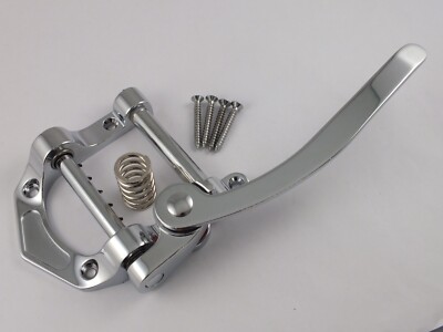 CHROM BIGSBY Style VIBRATO Tremolo Saitenhalter Flat Top Gitarrenkörperhalterung.