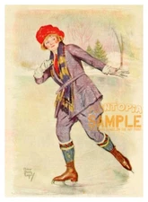 Maud Tousey Fengel (1921) Ice Skater * Quality Art Print by PRiNTOPiA