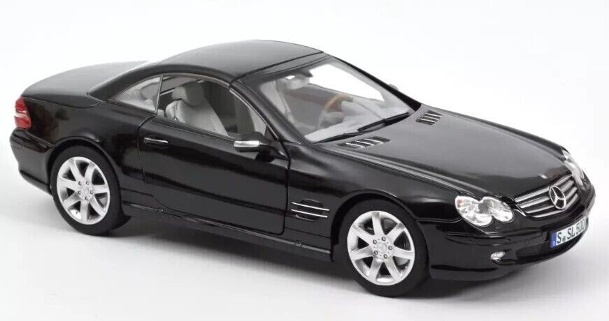 1/18 Mercedes-Benz SL 500 Convertible Black 2003 Diecast Model Car