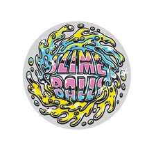 Slime Balls SB Logo Chrome Skateboard Sticker 3.5"
