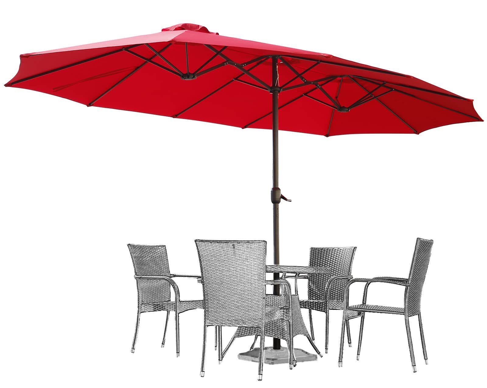 Extra Large 4.5M Garden Parasol Outdoor Double Sided Umbrella Patio Sun Shade eBay