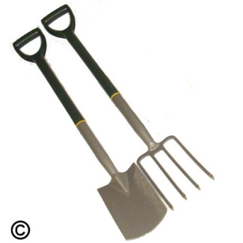 Ladies Garden Border Fork, & Spade SET Green Handle eBay