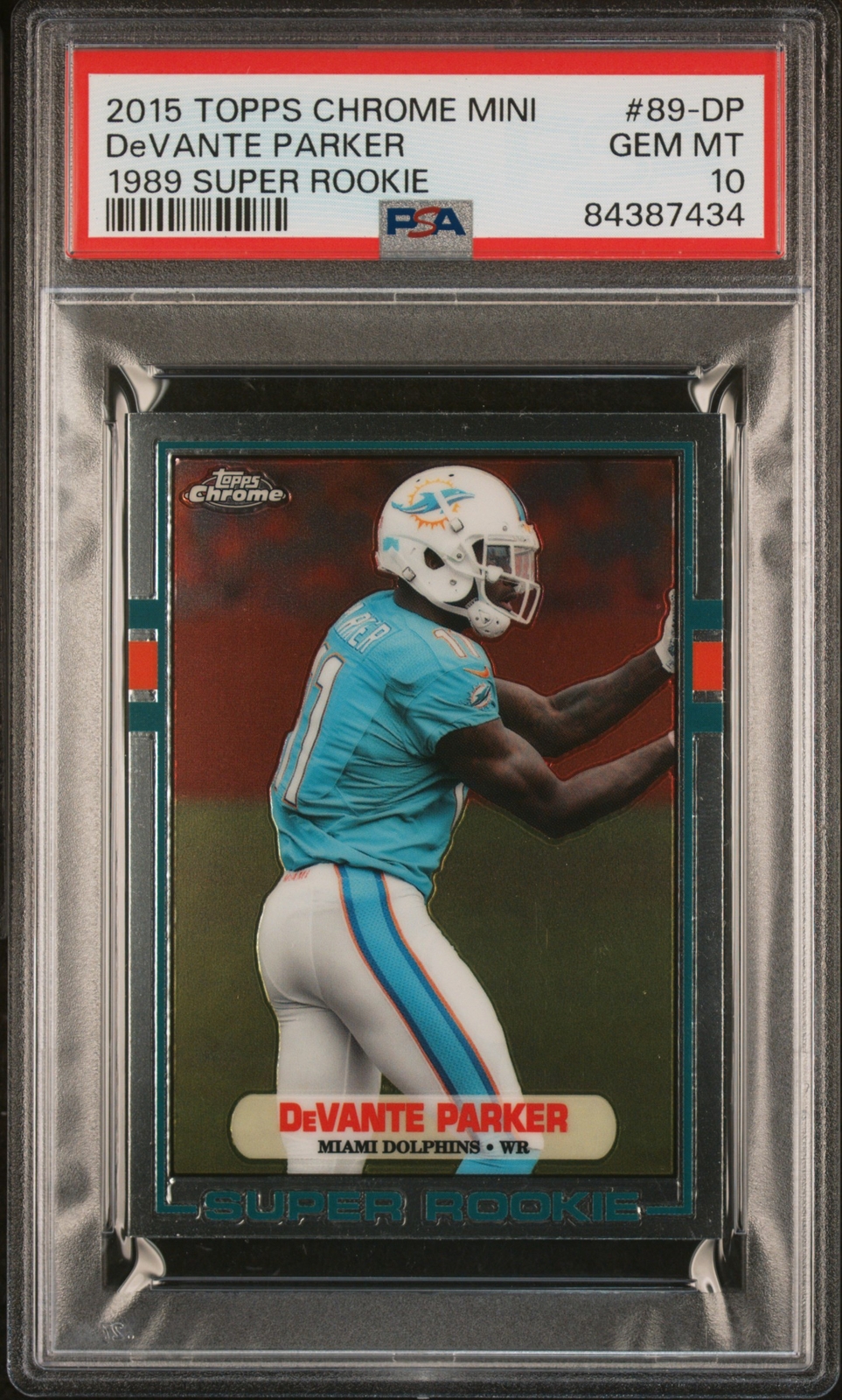 DeVante Parker Topps Chrome Mini 1989 Super Rookie #89DP Base