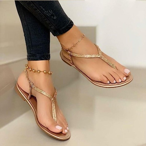 Sandalias De Mujer Moda Gladiador De Punta Abierta Casual Zapatos Planos  Verano | eBay