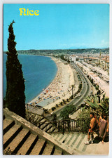 Nice Promenade des Anglais Plage Vtg Postcard Sun French Riviera Beach Aerial