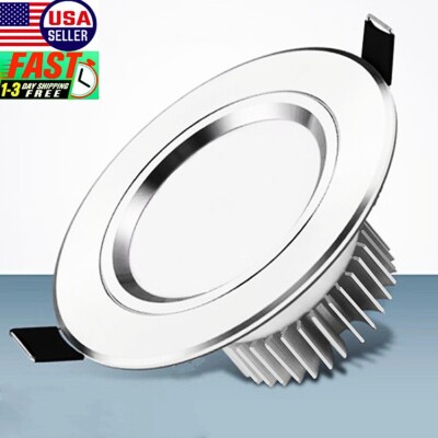Dimmable Recessed LED Ceiling Down Light Lamp Spotlight 12W 18W Round Anti-Glare