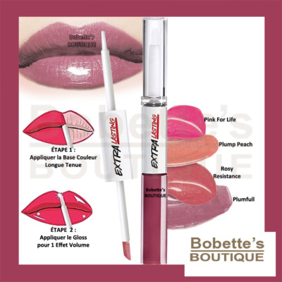 Rouge à Lèvres Avon Extra Lasting Plump And Stay - Tenue Longue - Kit 2 Produits 8ml - Neuf