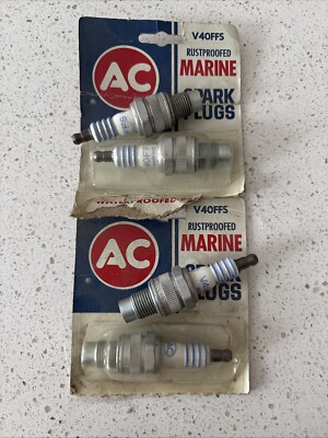 AC Delco V40FFS Spark Plug NOS Lot Of 4 Marine Ch2