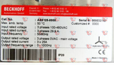 Brand New AX5125-0000 driver Beckhoff FREE SHIP AX51250000