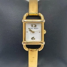 Nine West Watch Womens 17mm Case Quartz Three Hands Bangle Band