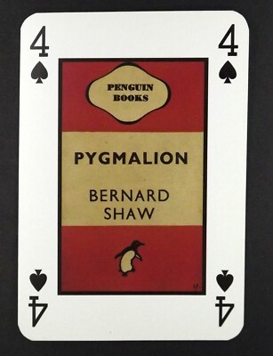 1 x Spielkarte Pygmalion Bernard Shaw - 4 Pik - Q43