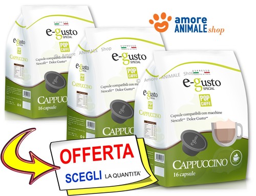48/ 96/ 128/ 160 Capsule → E-GUSTO Pop Caffè Dolce Gusto Orzo Thè Limone Ginseng - Foto 2 di 8
