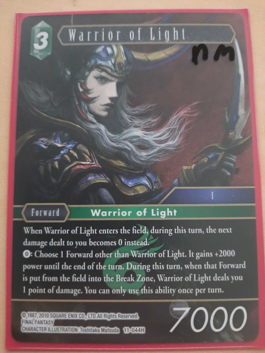 Warrior of Light Foil - 11-044H - Final Fantasy TCG - Near Mint