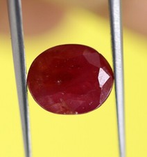 Facettiert Natürlich Rot Rubin 8x5 MM Oval Schliff Unbehandelt Erde Abgebaut