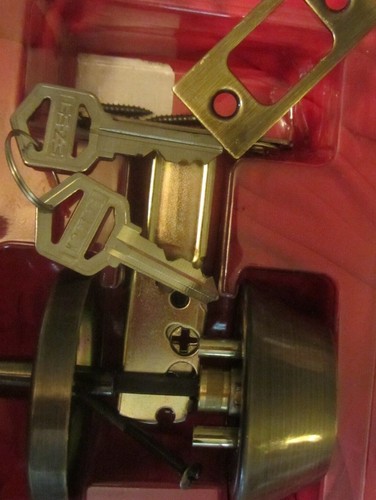 JUEGO E CERRADURA CERROJO MONOCILÍNDRICA---NUEVO--CON 2 LLAVES - Imagen 7 de 9