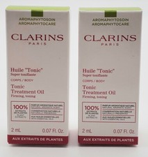 2X Clarins Tonic Treatment Oil Firming Tonic MINI Travel 2ml / 0.07 fl oz