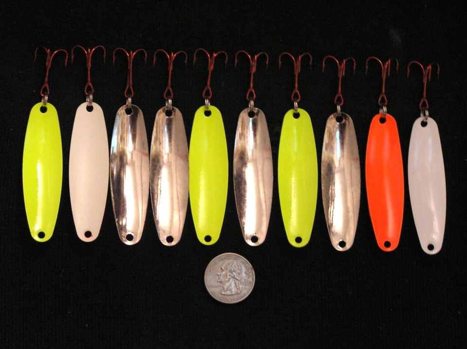 2 5/8" Walleye Trout Salmon Trolling Spoons Downrigger Fishing Lures eBay