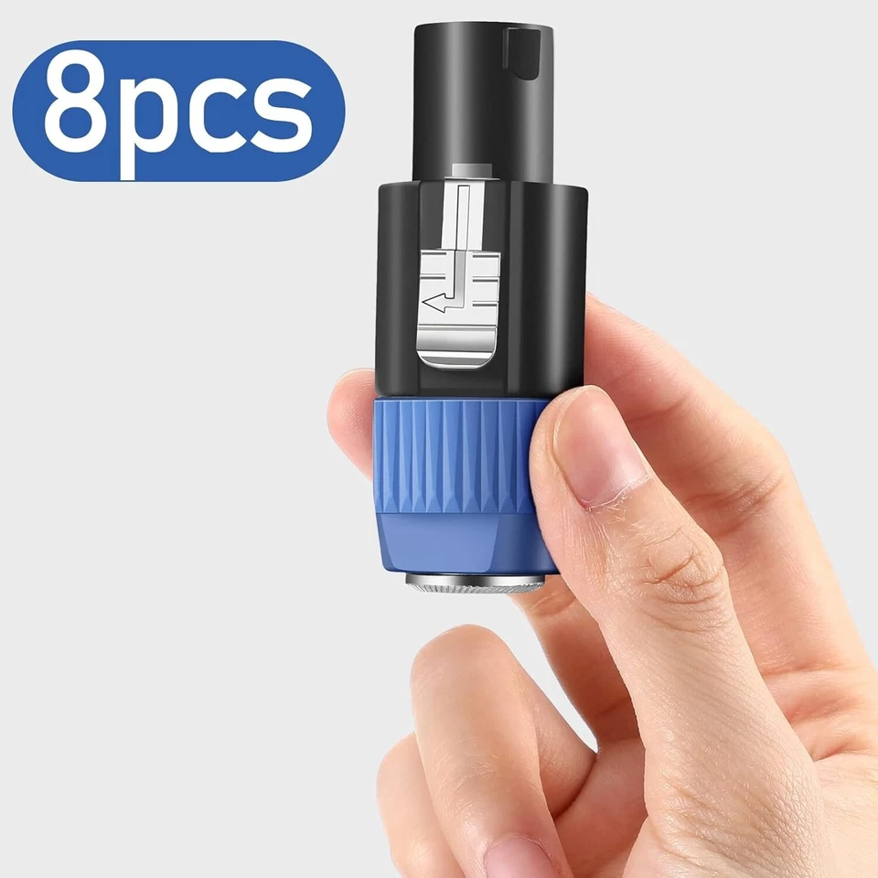 8 piezas para adaptador Speakon a 1/4, conector mejorado de 1/4" hembra a macho EE. UU. NUEVO Foto 3 de 4