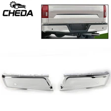 Steel Left & Right Rear Bumper Ends Fit for 2015-2020 Ford F150 w/ Park
