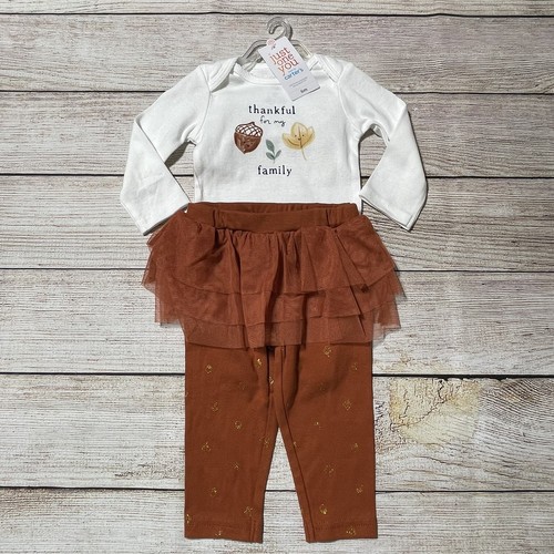 Conjunto de Acción de Gracias para niña de Carter talla 6 meses. ¡NUEVO CON ETIQUETAS! Body y leggings - Imagen 4 de 7
