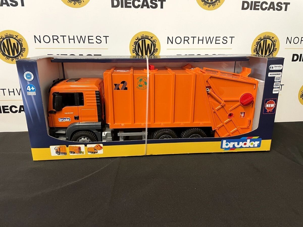 BRUDER 1:16 SCALE 03760 MAN TGS Bin Wagon Garbage Truck | eBay