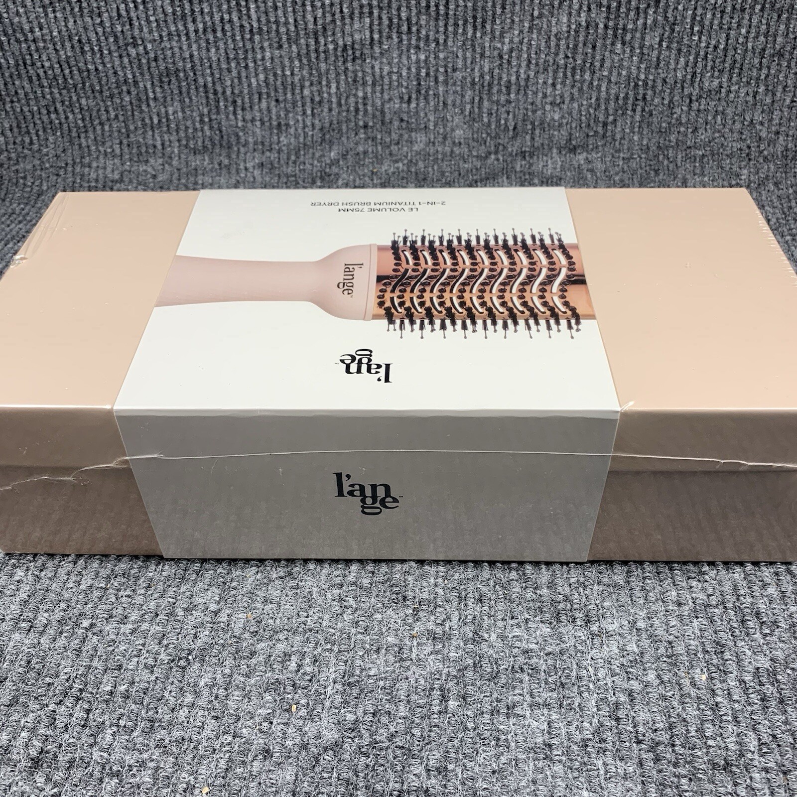 L'ange Le Volume 75mm 2-in-1 Titanium Hair Blow Dryer Styling Brush Blush NIB