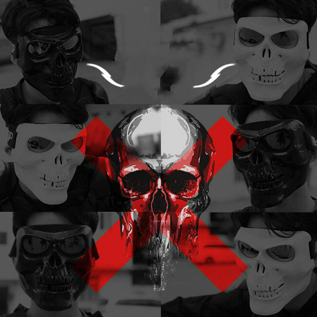 Skull Windproof Motorcycle Helmet Goggles Mask Full Face Goggles PC