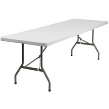Bi-Folding Portable Plastic Indoor/Outdoor Tables with Handle 4ft, 6ft, 8ft 