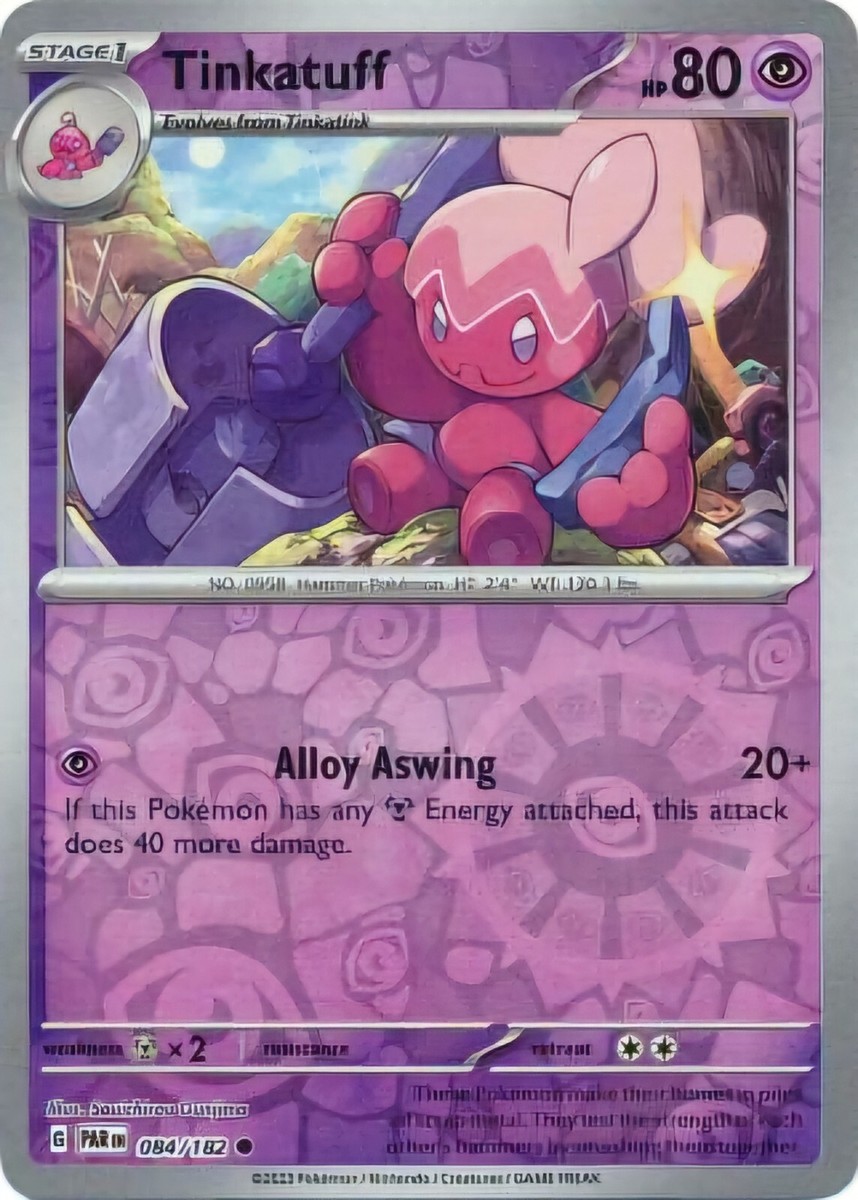 Tinkatuff Pokemon S/V Paradox Rift 084/182 Reverse Holo Common TCG