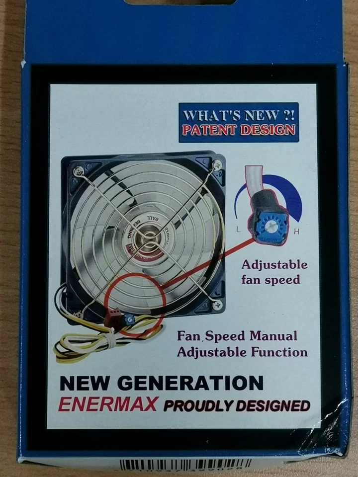 Enermax 8cm cooling fan Golden grill Fan speed adjustable 1000~3000RPM UC-8FAB-B - Image 3 of 4