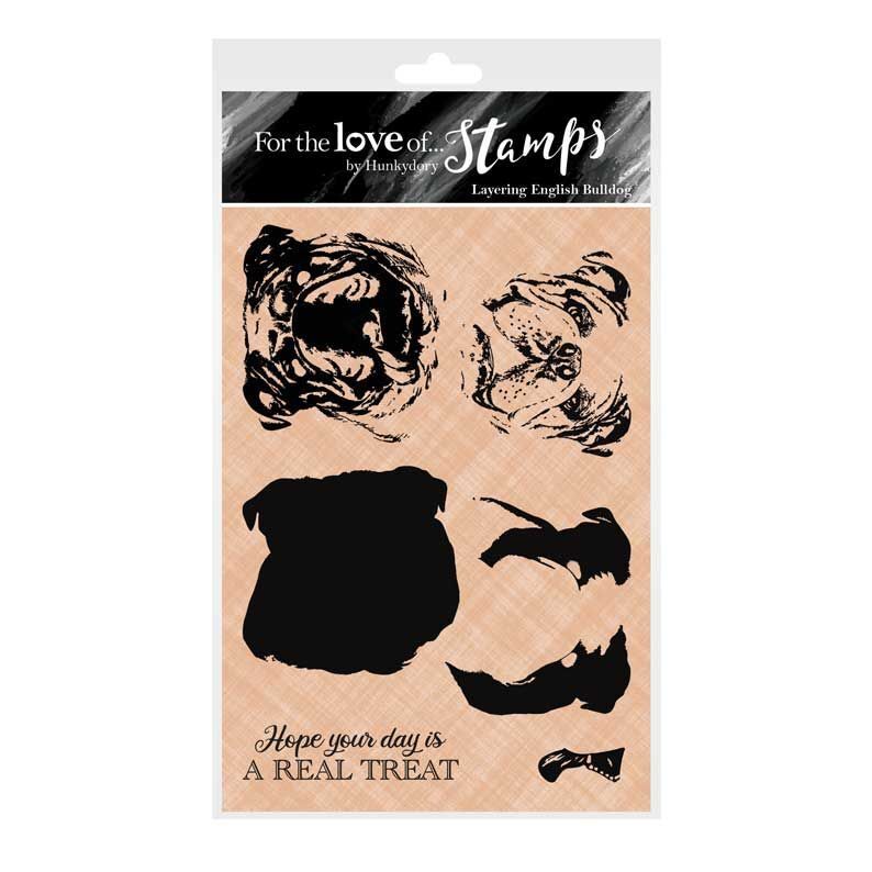 HUNKYDORY - For the love of stamps - LAYERING ENGLISH BULLDOG RRP £8.00