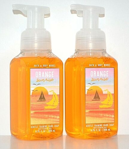 2 BATH & BODY WORKS ORANGE SUNRISE GENTLE FOAMING HAND SOAP WASH 8.75 OZ EACH