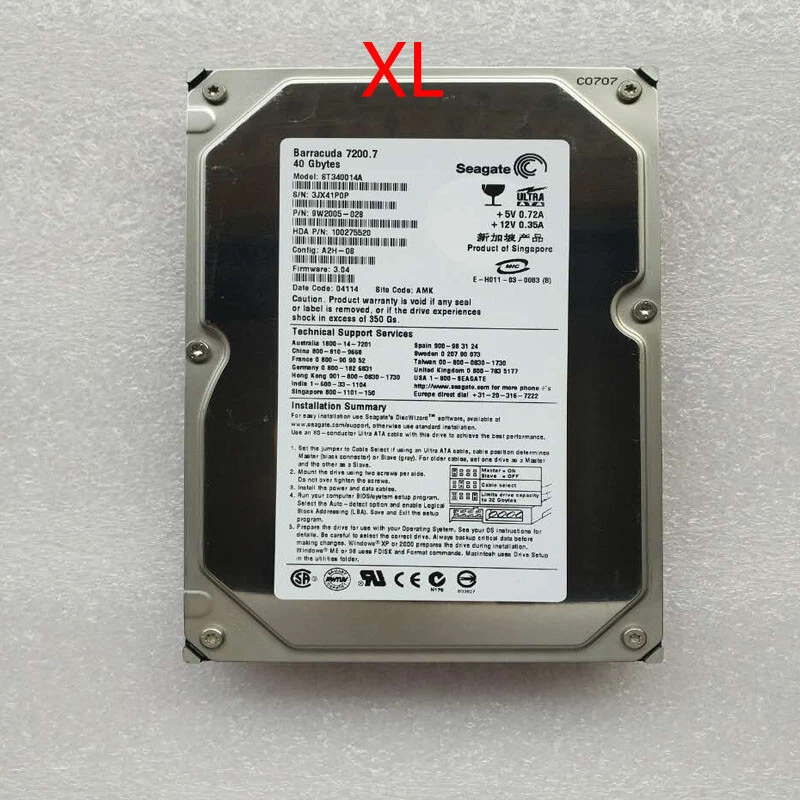 Seagate Barracuda 7200.7 40GB 7200RPM ATA100 3.5" (ST340014A) HDD HARD Drive - Image 2 of 4