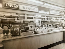 1950s Coca-Cola & Hires Rootbeer Soda Fountain Wait Staff Original Photo