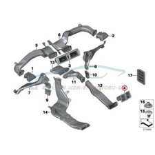 Original BMW 64229207330 - Frischluftgrill Fondraum 1er