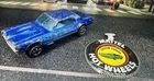 Hot Wheels Redline 1968 Original 16 Custom Cougar Blue, HK Version, With Button