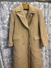 Read Vintage Women s Tan Pendleton Wool Coat Size 6 Thick Wool Overcoat Trench