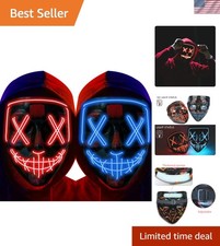 Fashion-Forward LED Light-Up Halloween Masks - Perfect for Any Celebration
