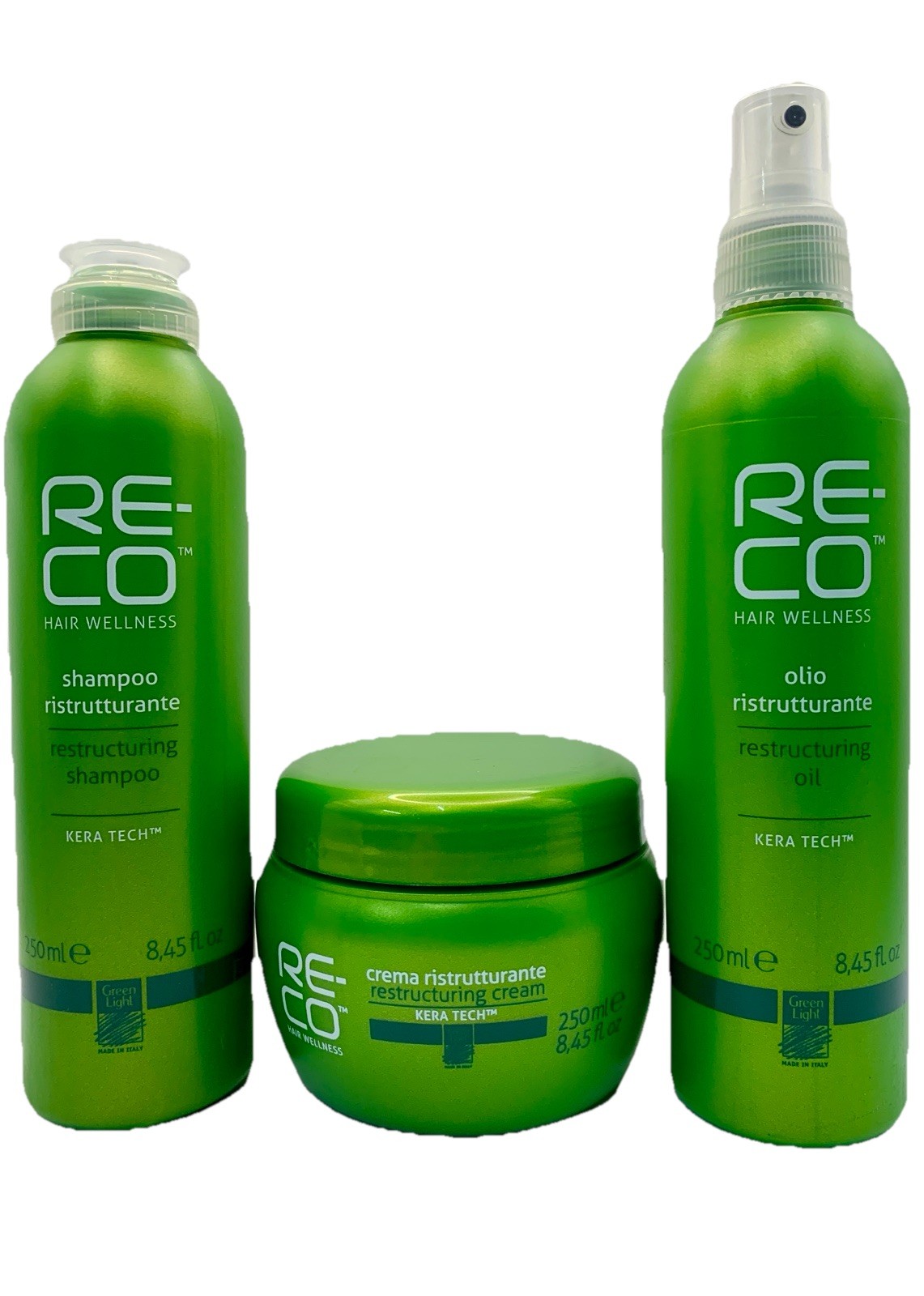 Reco hair wellness kera tech set (shampoo, mask & oil 8. 45 fl oz)
